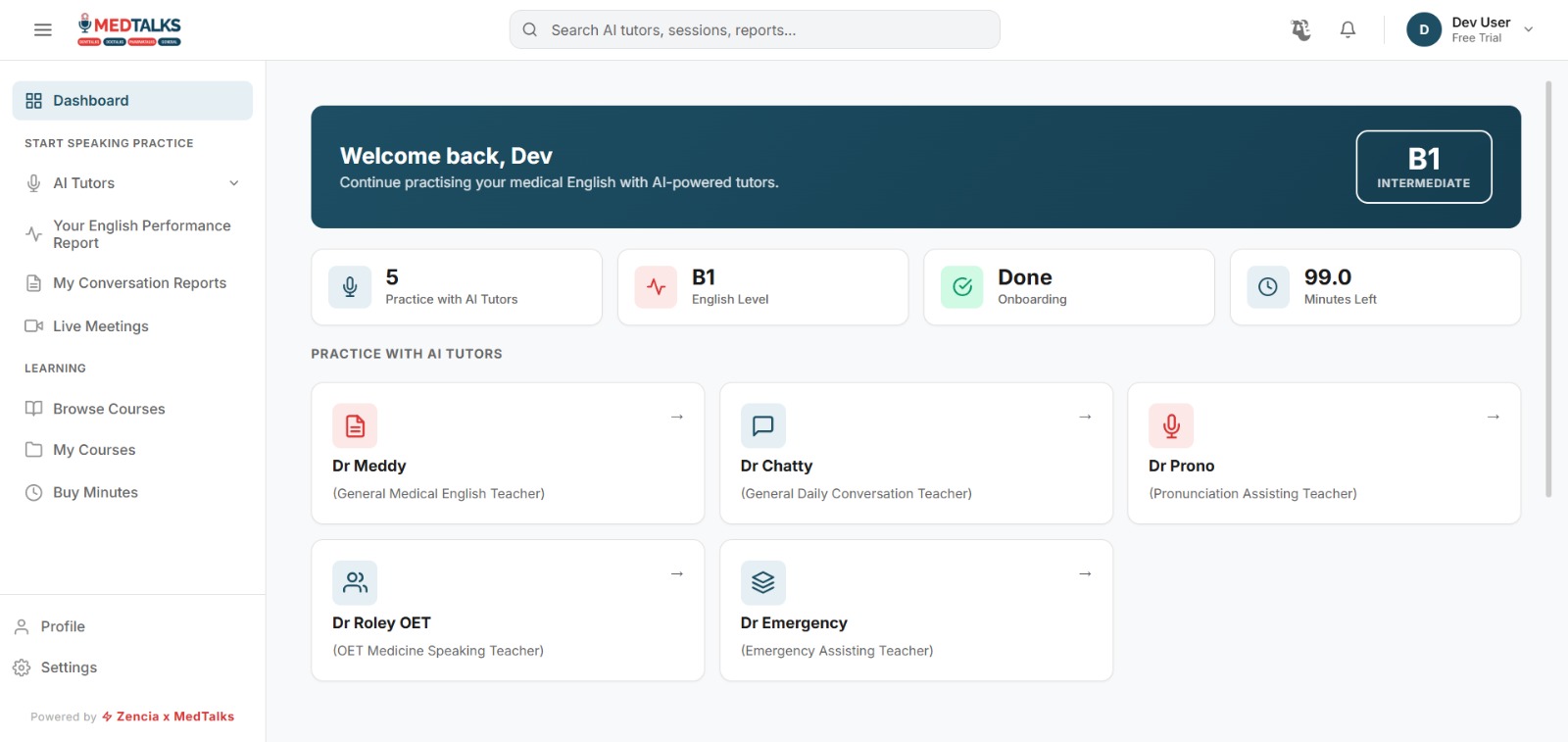 AI Practice Hub Dashboard